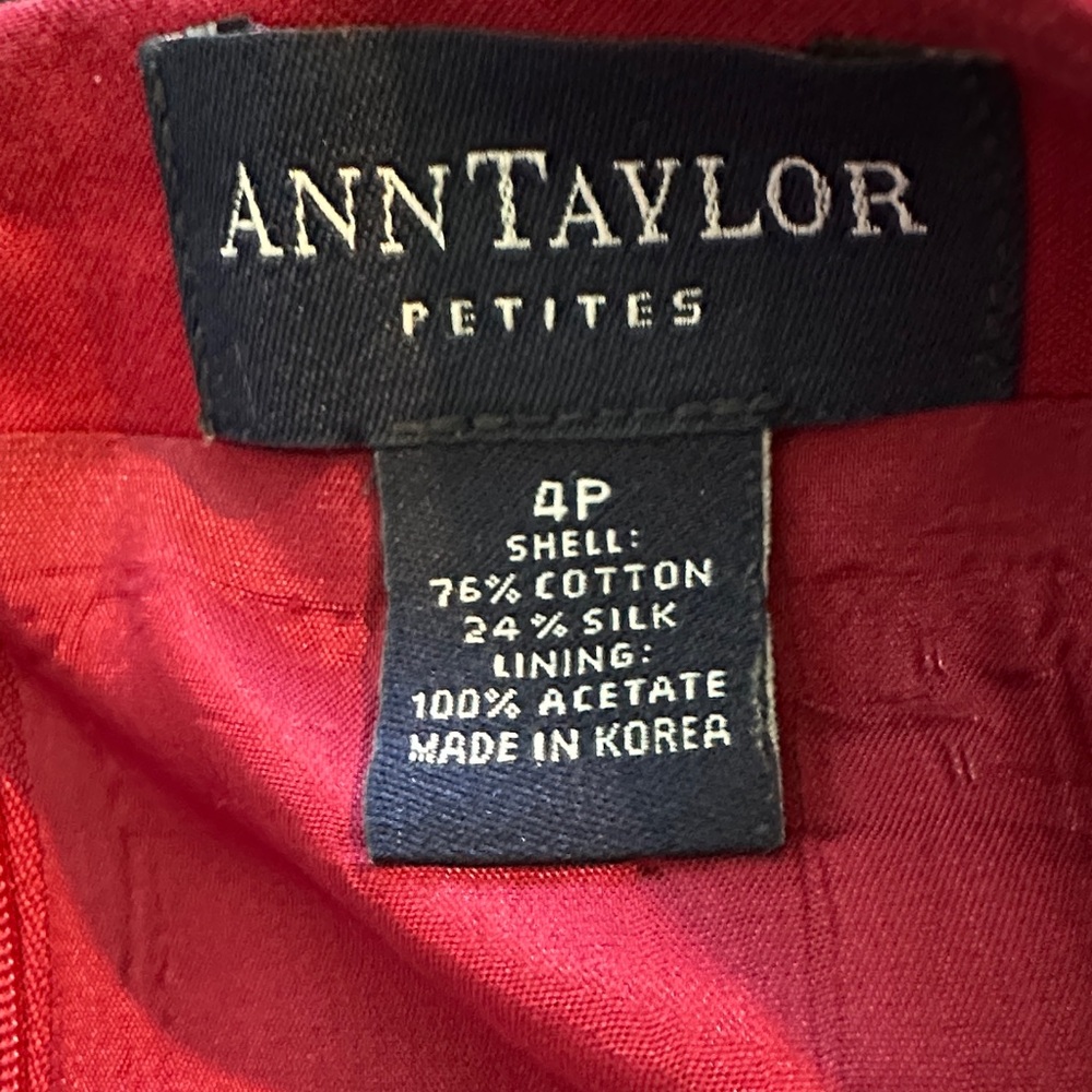 Ann Taylor Rich Red A-Line Skirt - Picture 4 of 4